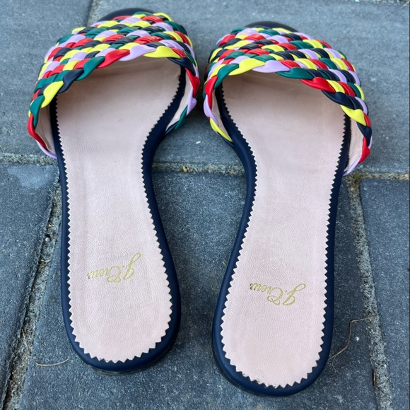 J.CREW Cora slide sandals in rainbow check - SIZE 6 - Picture 5 of 10